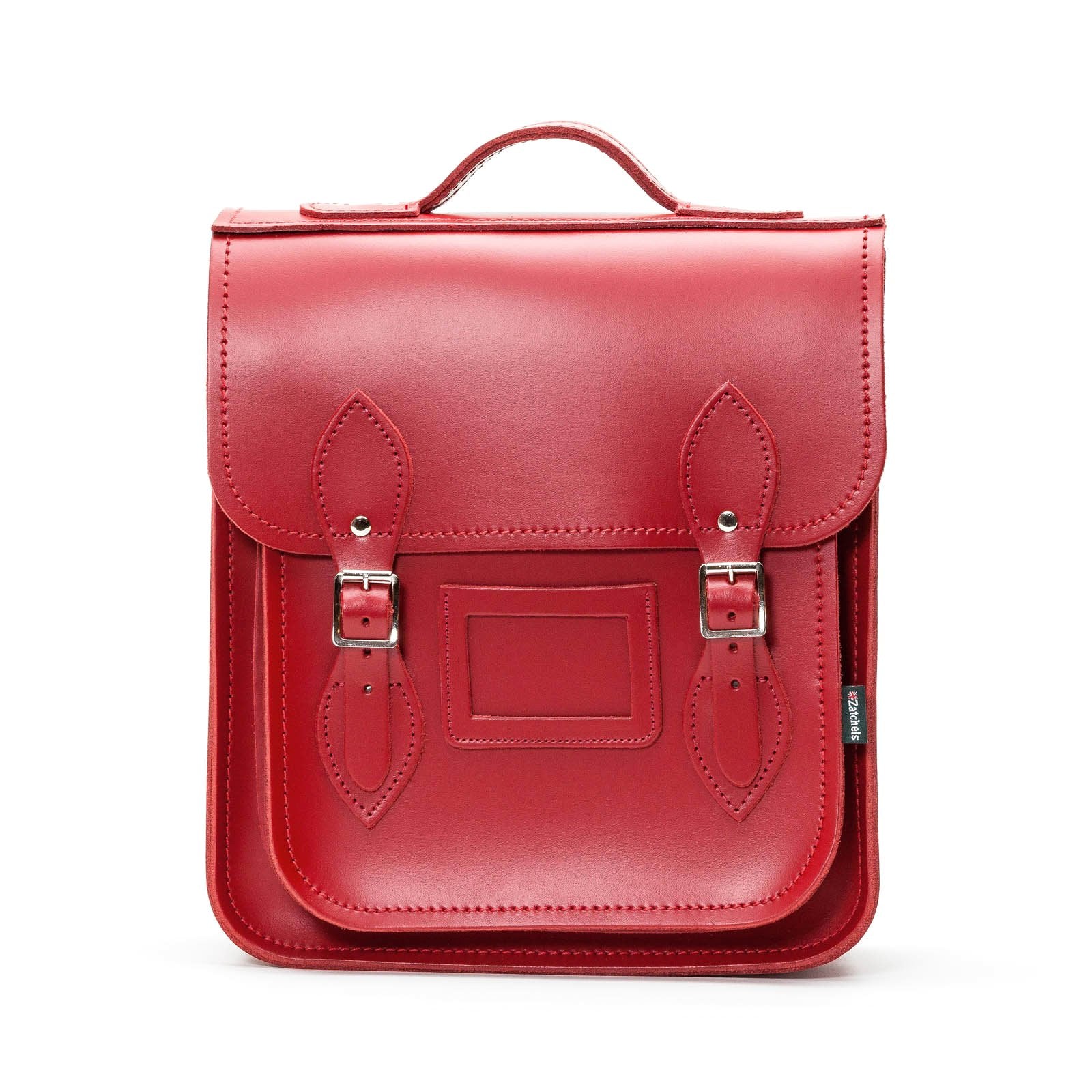 Zatchels Red Handmade Leather City Backpack | 2 Sizes