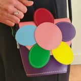 Handmade Leather Daisy Barrel Bag - Classic Kaleidoscope