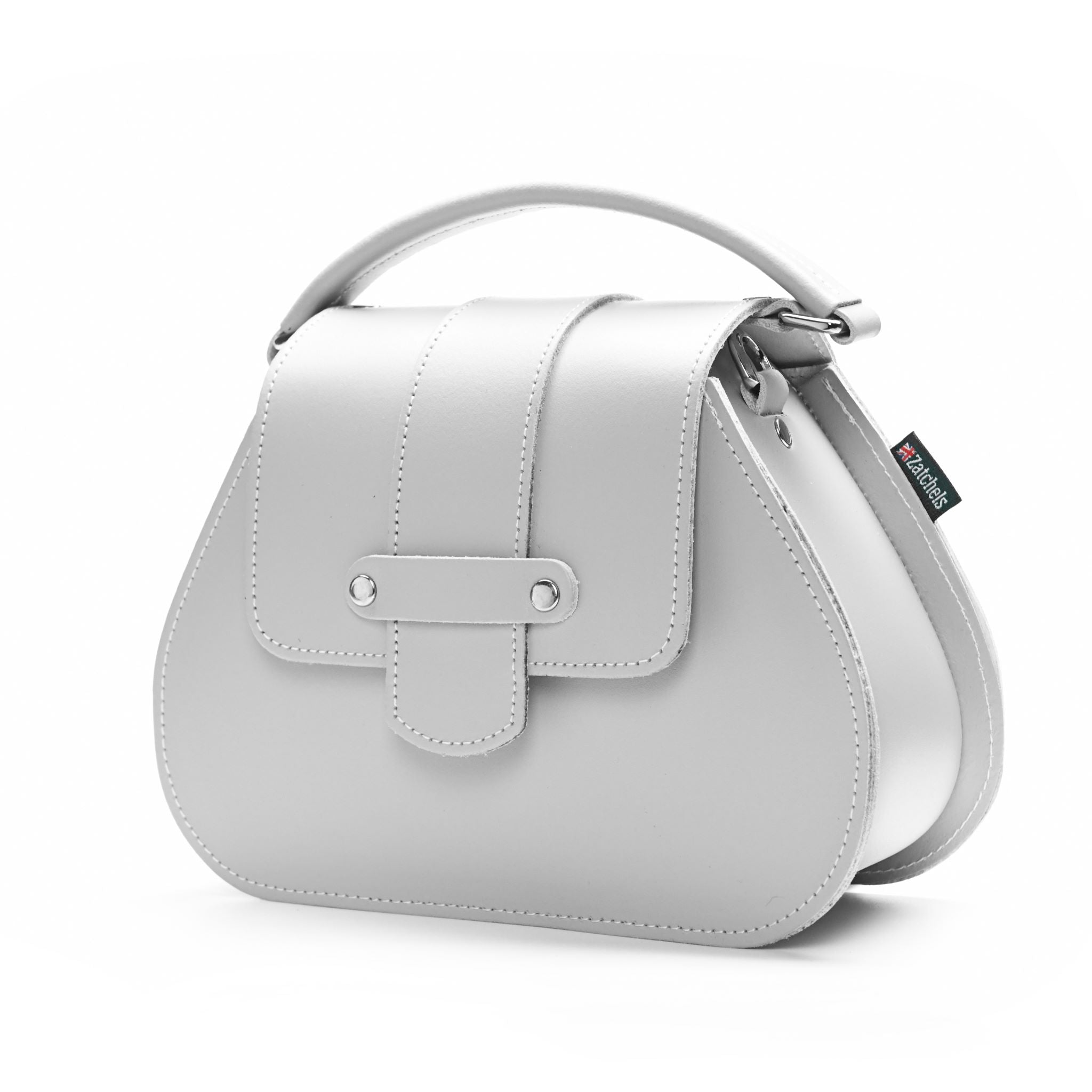 Zatchels Celeste Handmade Leather Bag - Ghost Grey