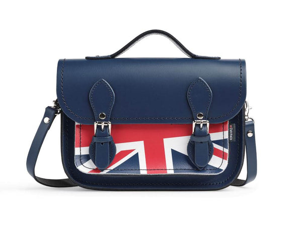 Union Jack Midi Satchel - Navy