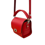 Bauble Handmade Leather Handbag - Love Hearts - Pillar Box Red