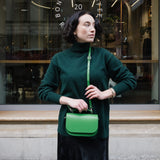 Aura Handmade Leather Bag - Grass Green