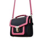 Harmony Handmade Leather Sugarcube Plus Handbag - Hot Fuchsia -Pink