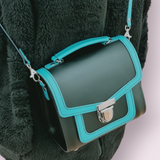 Harmony Handmade Leather Sugarcube Plus Handbag - Teal