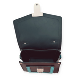 Harmony Handmade Leather Sugarcube Plus Handbag - Teal