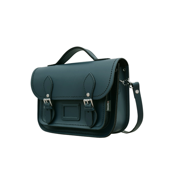 Leather Midi Satchel - Pine