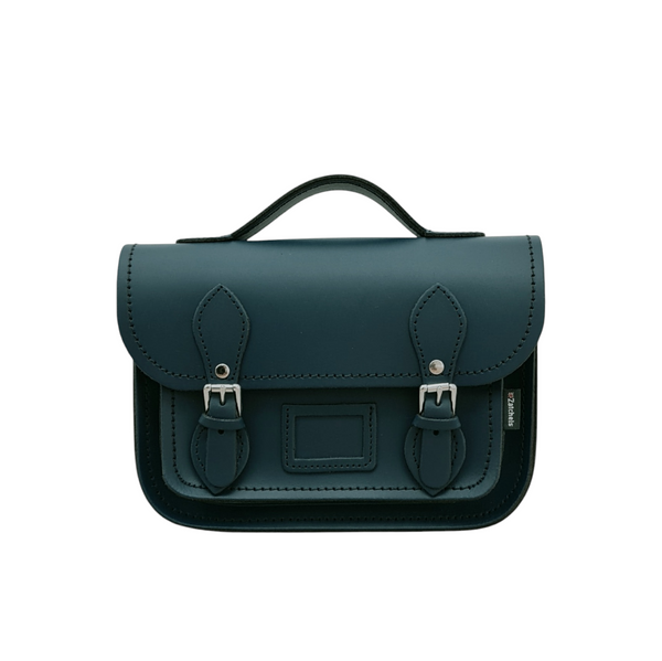 Leather Midi Satchel - Pine