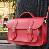 Handmade Leather Micro Satchel - Red