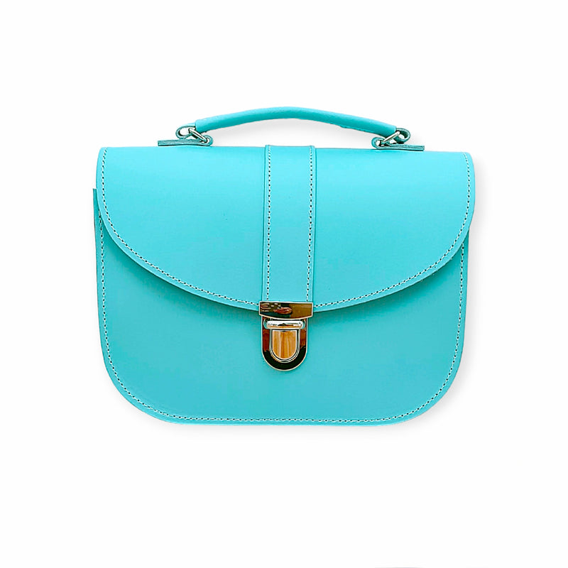 Olympia Handmade Leather Bag - Limpet - Shell Blue