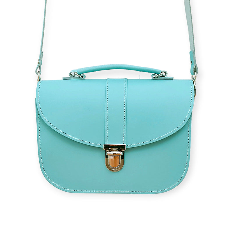 Olympia Handmade Leather Bag - Limpet - Shell Blue