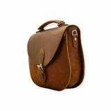 Handmade Tannery Leather Saddle Bag - Tan