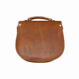 Handmade Tannery Leather Saddle Bag - Tan