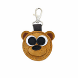 Brown Bear Handmade Tannery Leather Bag Charm