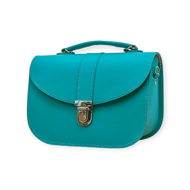 Olympia Handmade Leather Bag - Teal