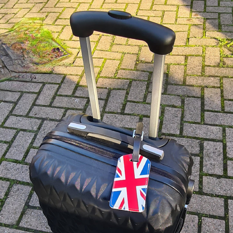 Leather Luggage Tag - Union Jack