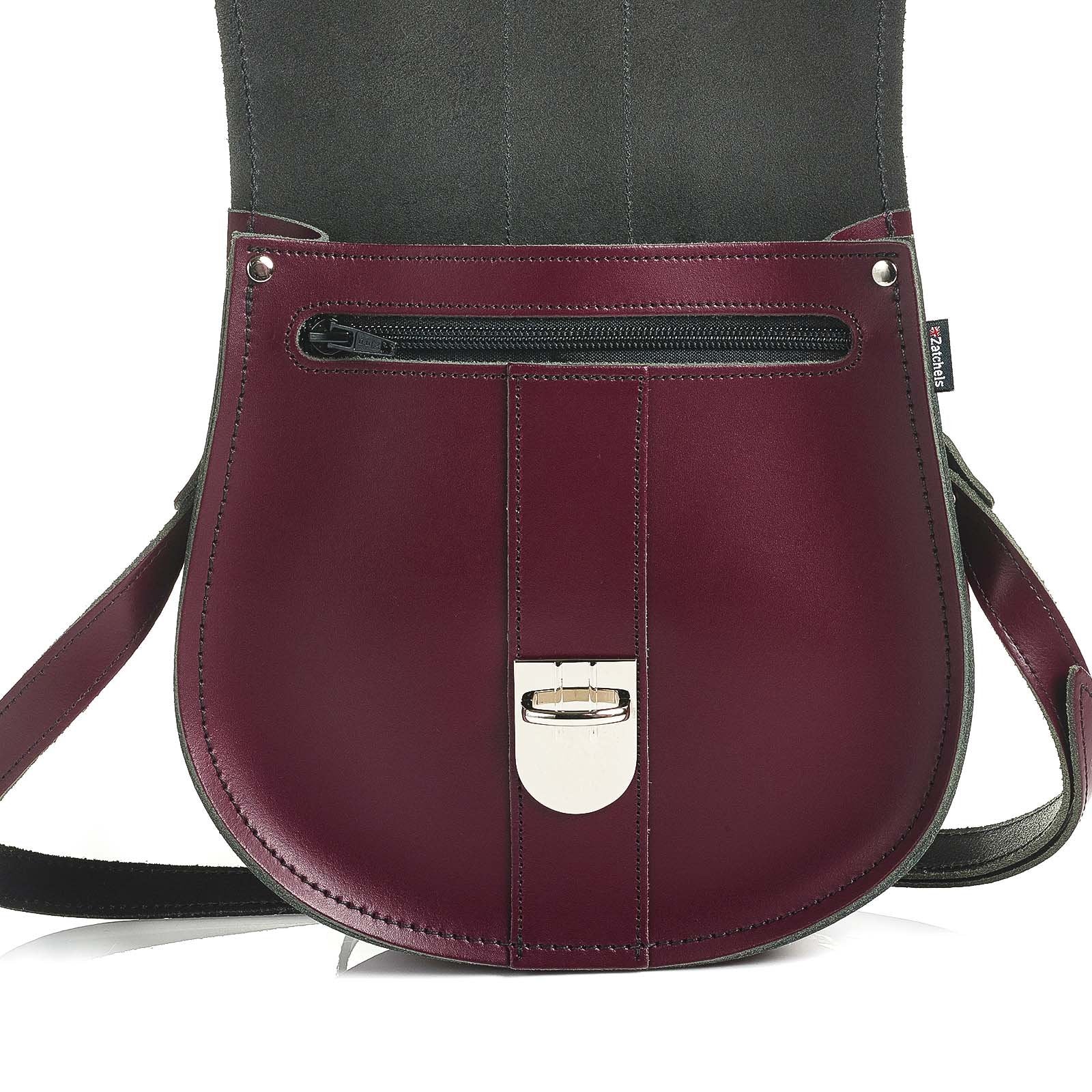 Zatchels Marsala Red Handmade Leather Saddle Bag