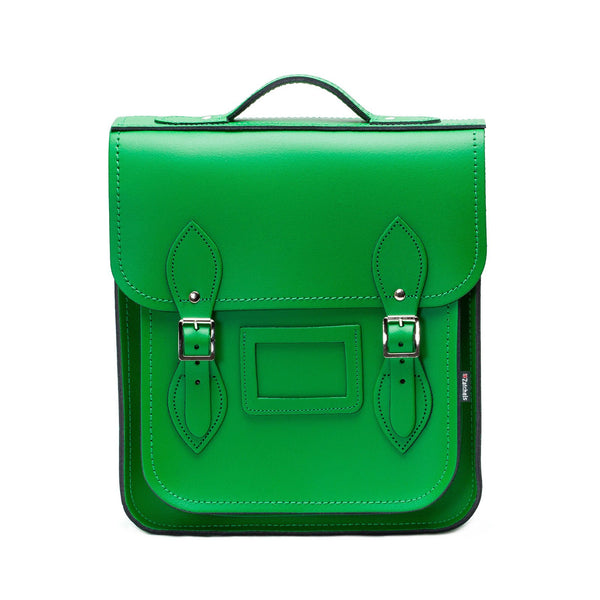 Zatchels Green Handmade Leather City Backpack | 2 Sizes