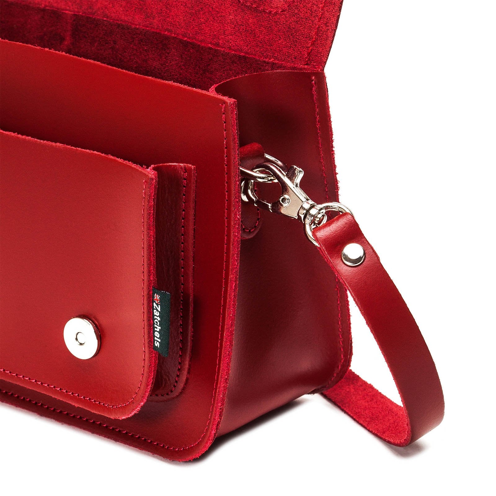 RLL Red leather popular satchel set. Measurements in pics. Clean interior.