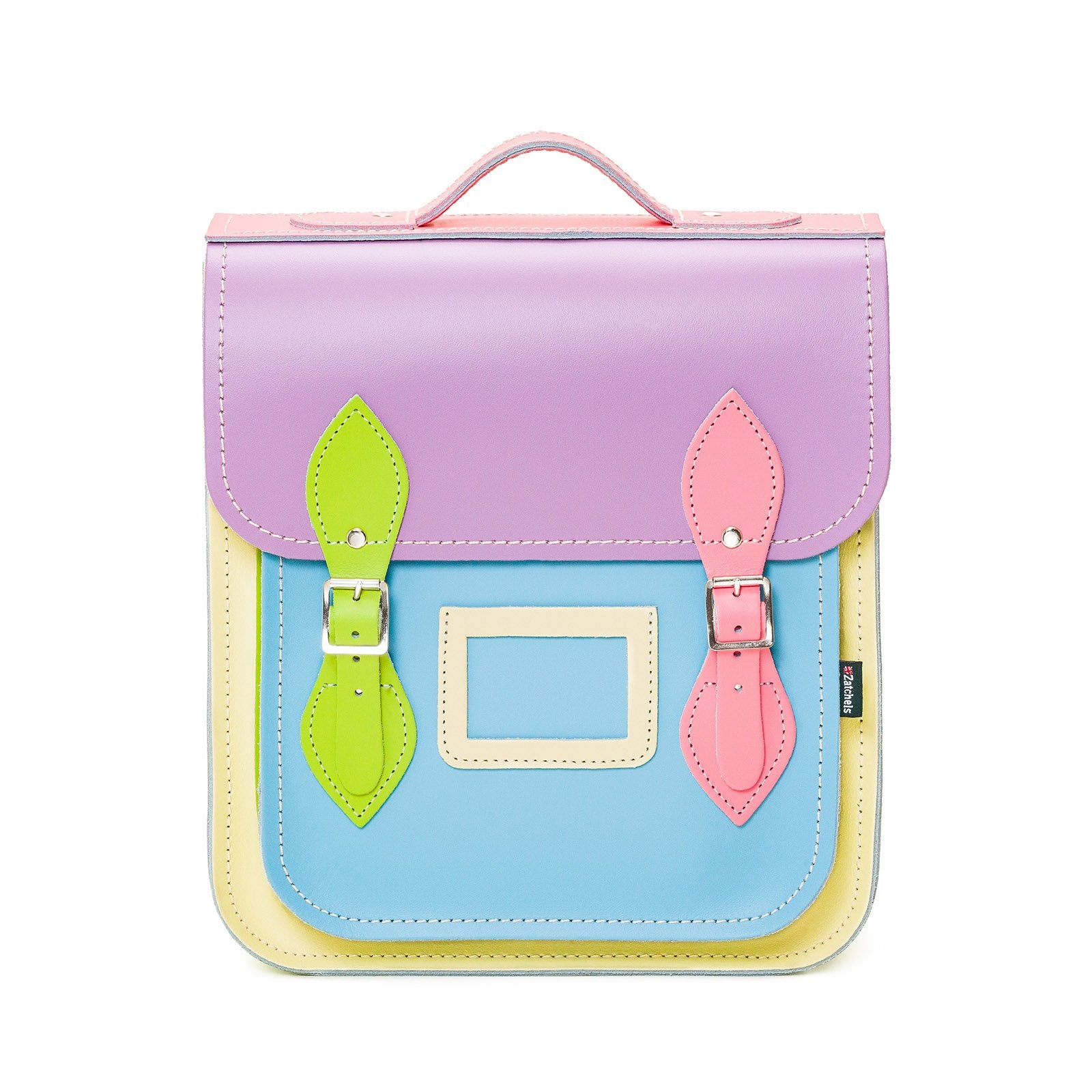 Zatchels Pastel Kaleidoscope Leather City Backpack