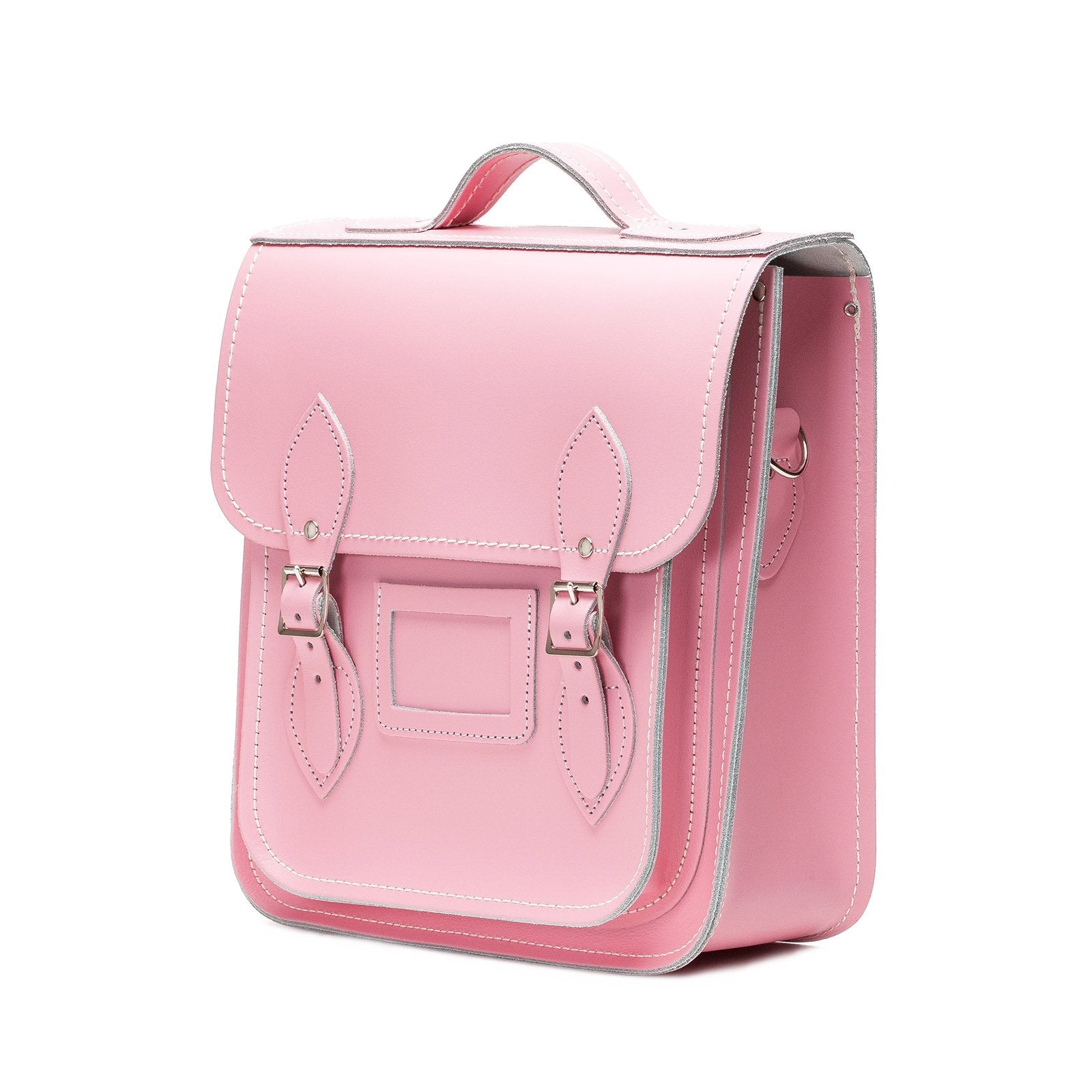 Pink leather backpack hotsell